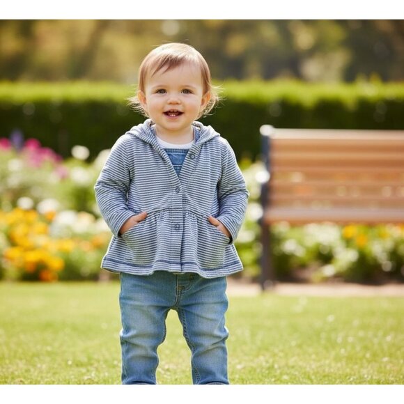 Carter's Girls 12 months Long Sleeve Hoodie - Picture 1 of 4